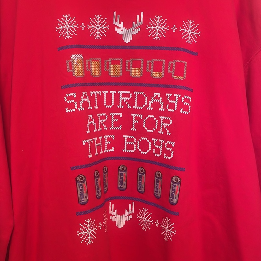 Saturdays Are For The Boys Holiday Sweatshirt - Picture 2 of 4